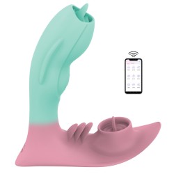 app control tongue licking clitoris panty vibrator