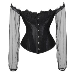 hot mesh long sleeved corset shaper for women